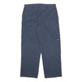 DICKIES Mens Cotton Blend Navy Relaxed Straight Trousers W38 L32 Workwear