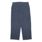 DICKIES Mens Cotton Blend Navy Relaxed Straight Trousers W38 L32 Workwear