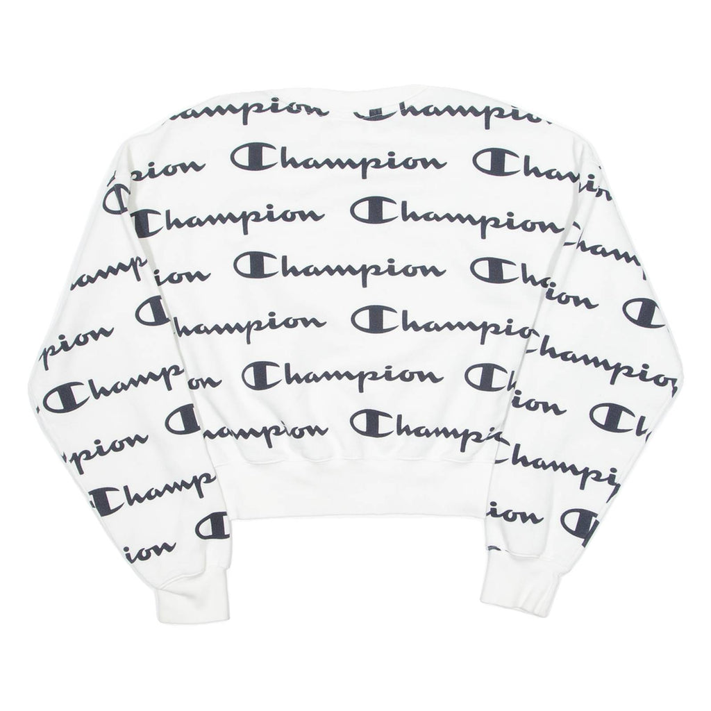 CHAMPION Womens Sweatshirt White L