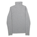 H&M Womens Grey Plain Turtleneck Basic Knit Jumper S Lightweight Soft Comfort