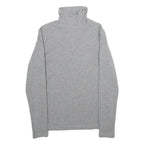 H&M Womens Grey Plain Turtleneck Basic Knit Jumper S Lightweight Soft Comfort