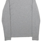 H&M Womens Grey Plain Turtleneck Basic Knit Jumper S Lightweight Soft Comfort