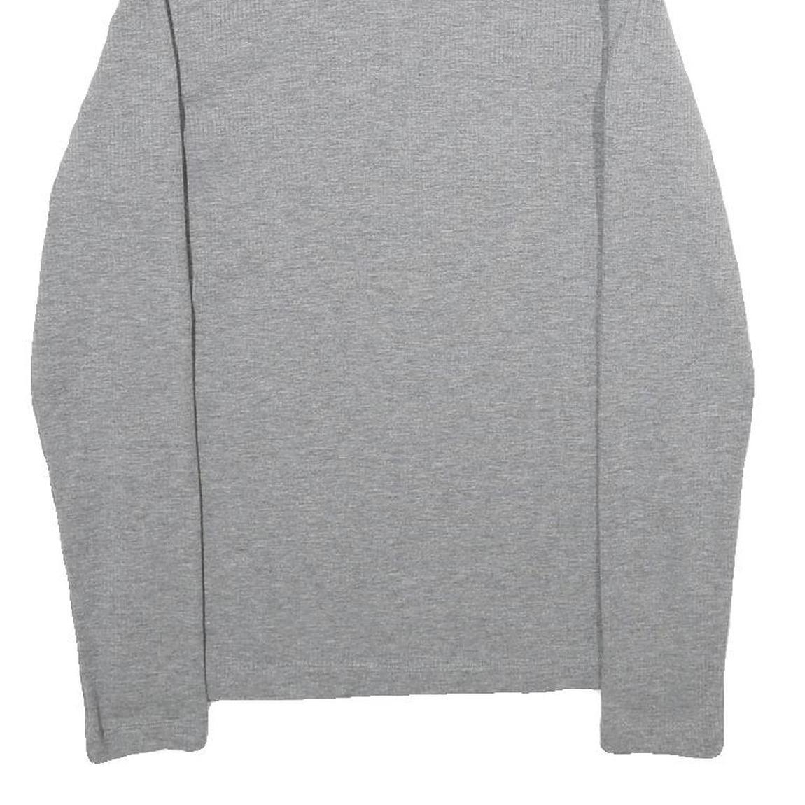 H&M Womens Grey Plain Turtleneck Basic Knit Jumper S Lightweight Soft Comfort