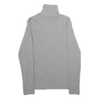 H&M Womens Grey Plain Turtleneck Basic Knit Jumper S Lightweight Soft Comfort