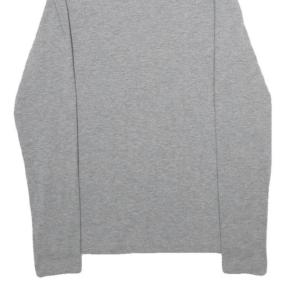 H&M Womens Grey Plain Turtleneck Basic Knit Jumper S Lightweight Soft Comfort