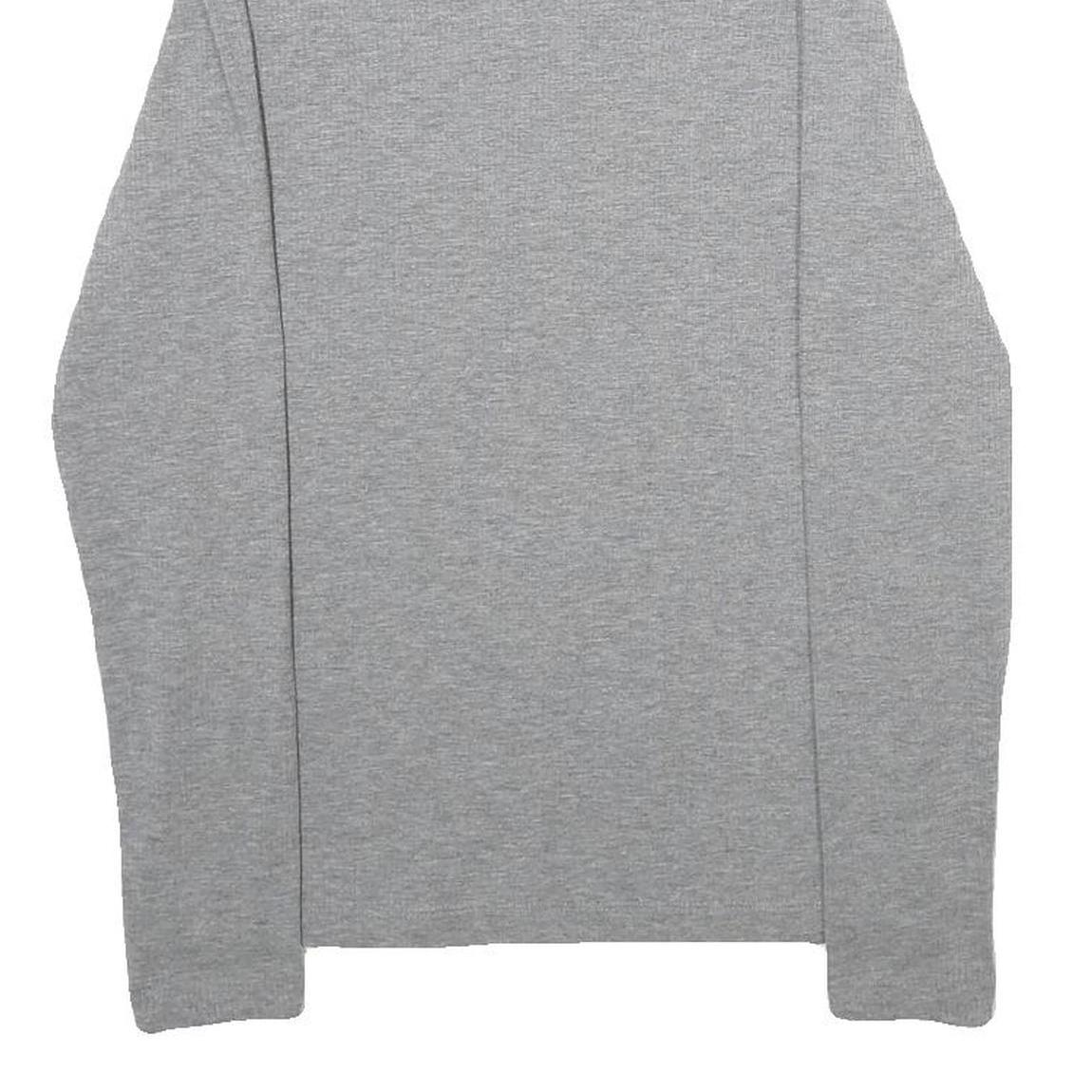 H&M Womens Grey Plain Turtleneck Basic Knit Jumper S Lightweight Soft Comfort