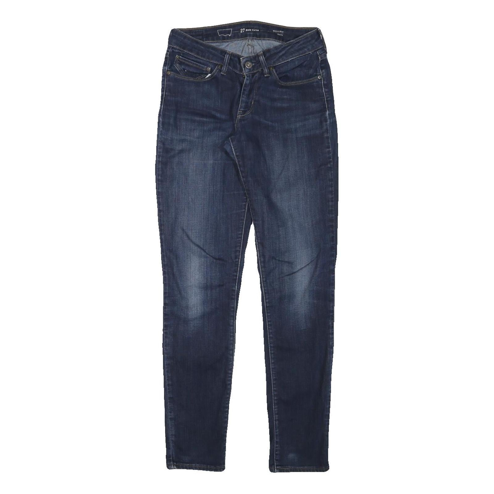 LEVI'S Womens Slim Denim Slim Fit Blue Jeans W27 L30 Classic Cotton Blend