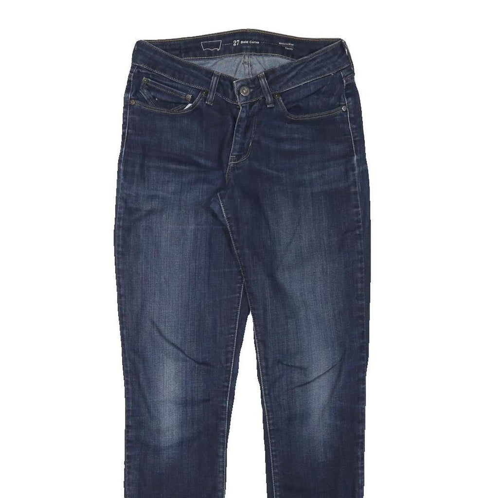 LEVI'S Womens Slim Denim Slim Fit Blue Jeans W27 L30 Classic Cotton Blend