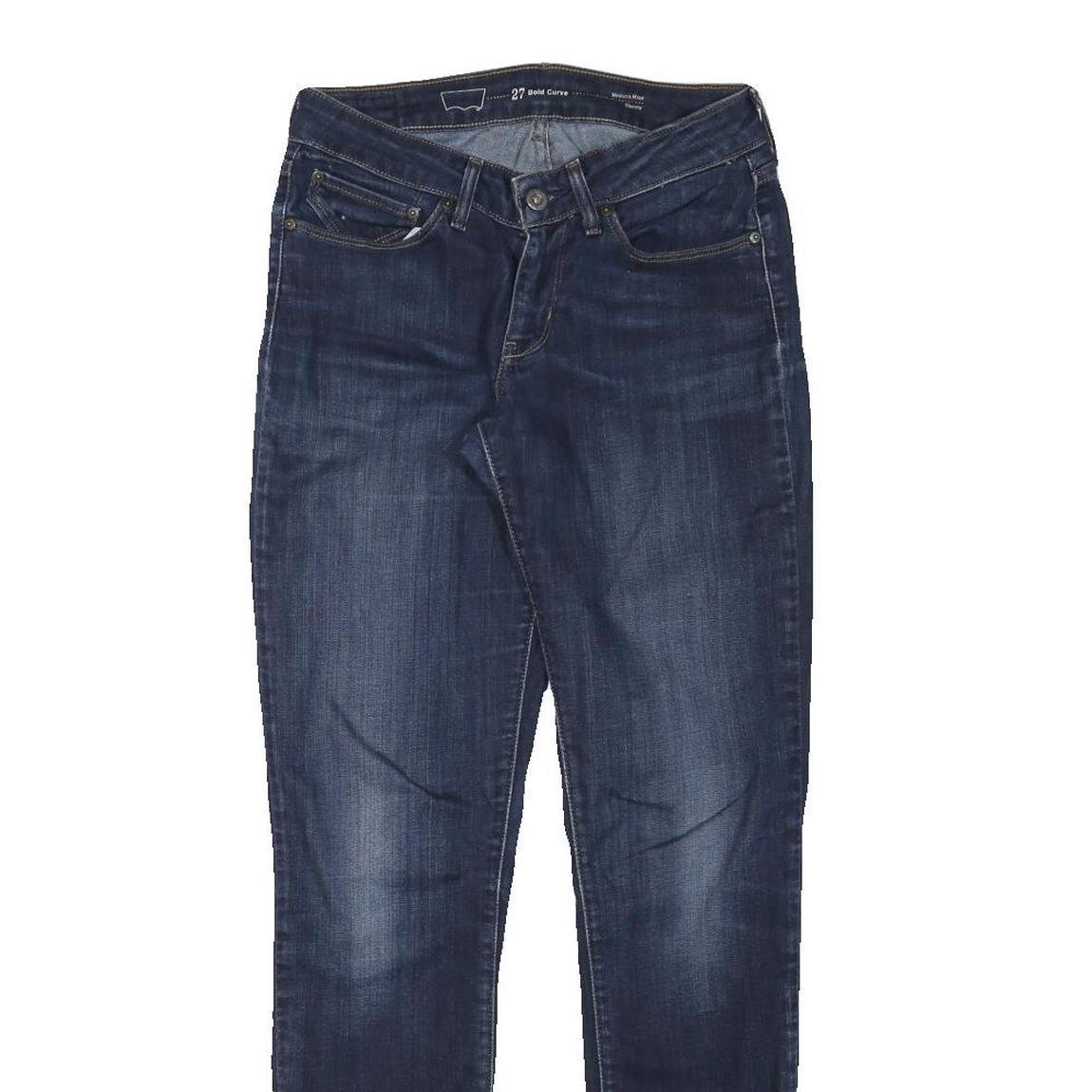 LEVI'S Womens Slim Denim Slim Fit Blue Jeans W27 L30 Classic Cotton Blend