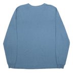 CARHARTT Mens Blue Long Sleeve Crew Neck Cotton Blend T-Shirt L Workwear