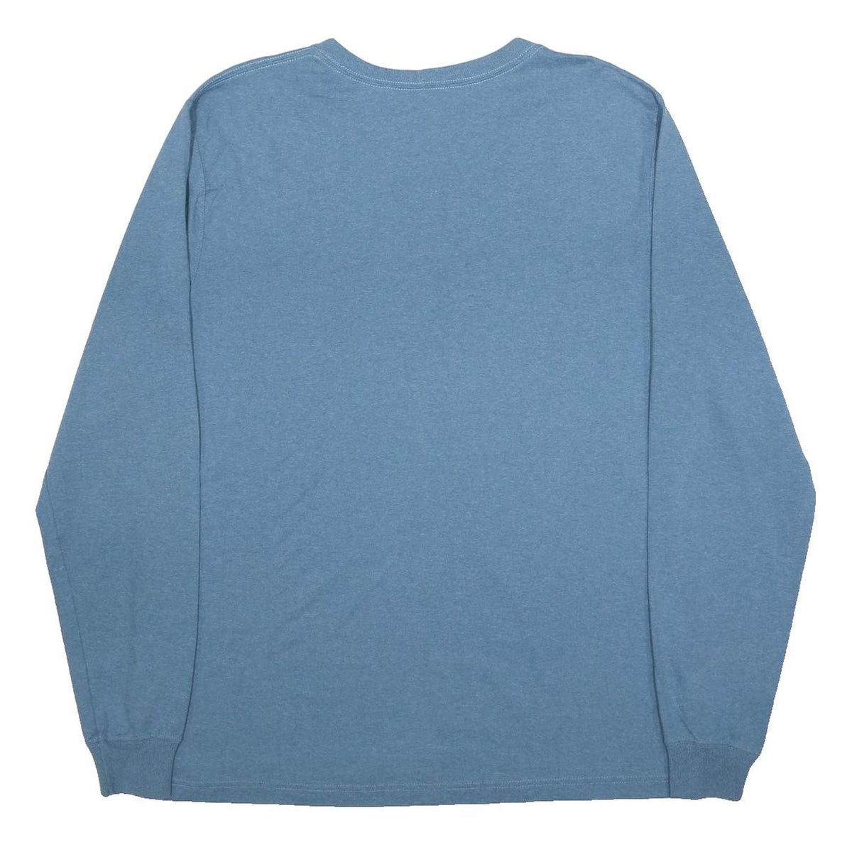 CARHARTT Mens Blue Long Sleeve Crew Neck Cotton Blend T-Shirt L Workwear