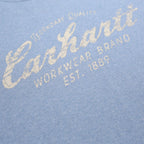 CARHARTT Mens Blue Long Sleeve Crew Neck Cotton Blend T-Shirt L Workwear