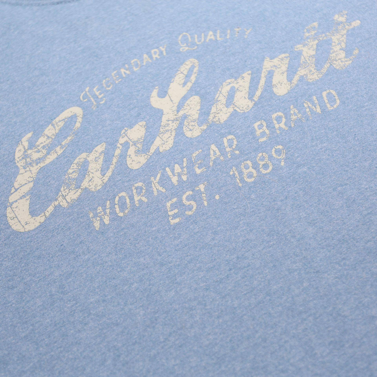 CARHARTT Mens Blue Long Sleeve Crew Neck Cotton Blend T-Shirt L Workwear