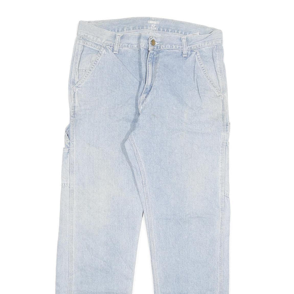 CARHARTT Mens Light Blue Regular Fit Denim Jeans W31 L32 Workwear Utility