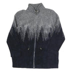 COUNTY CLOTHING CO. Mens Grey & Navy Zip Jacket M Polyester Blend Forest Pattern
