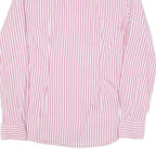 TOMMY HILFIGER Womens Pink & White Striped Shirt UK 6 Button Down Collar Cotton