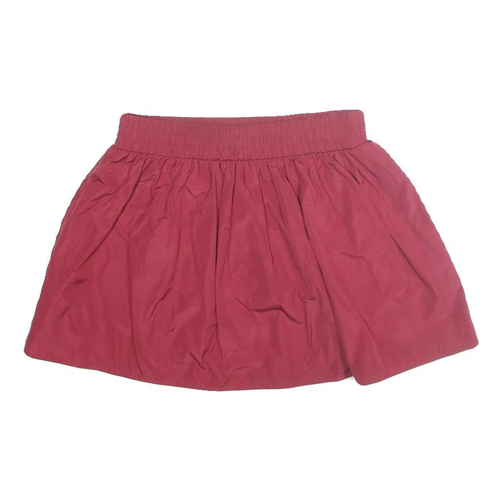 RED VALENTINO Womens Red Swing Mini Polyester Skirt M Lightweight Gathered Waist