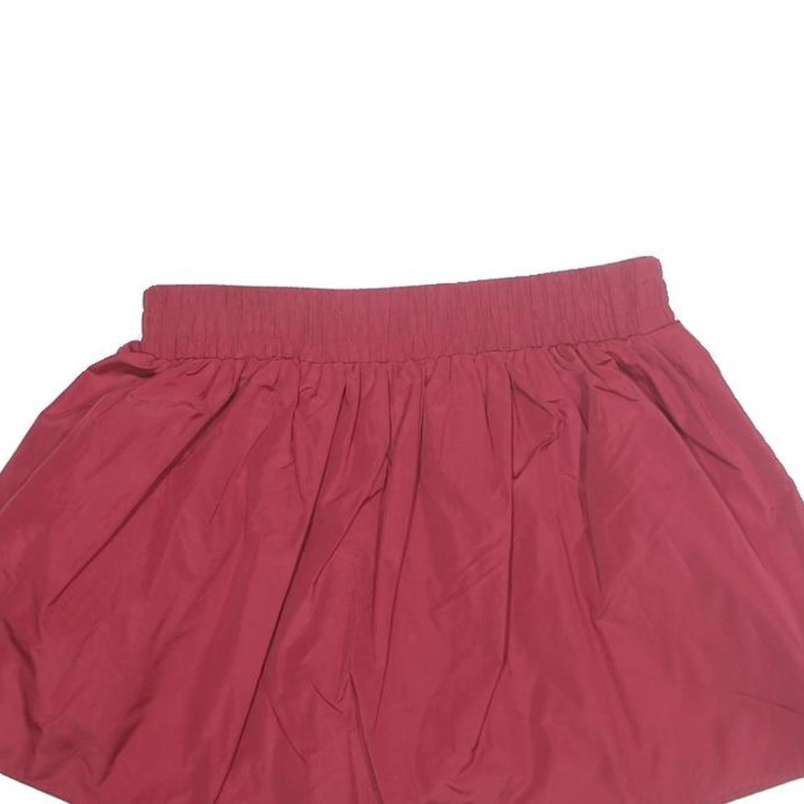 RED VALENTINO Womens Red Swing Mini Polyester Skirt M Lightweight Gathered Waist