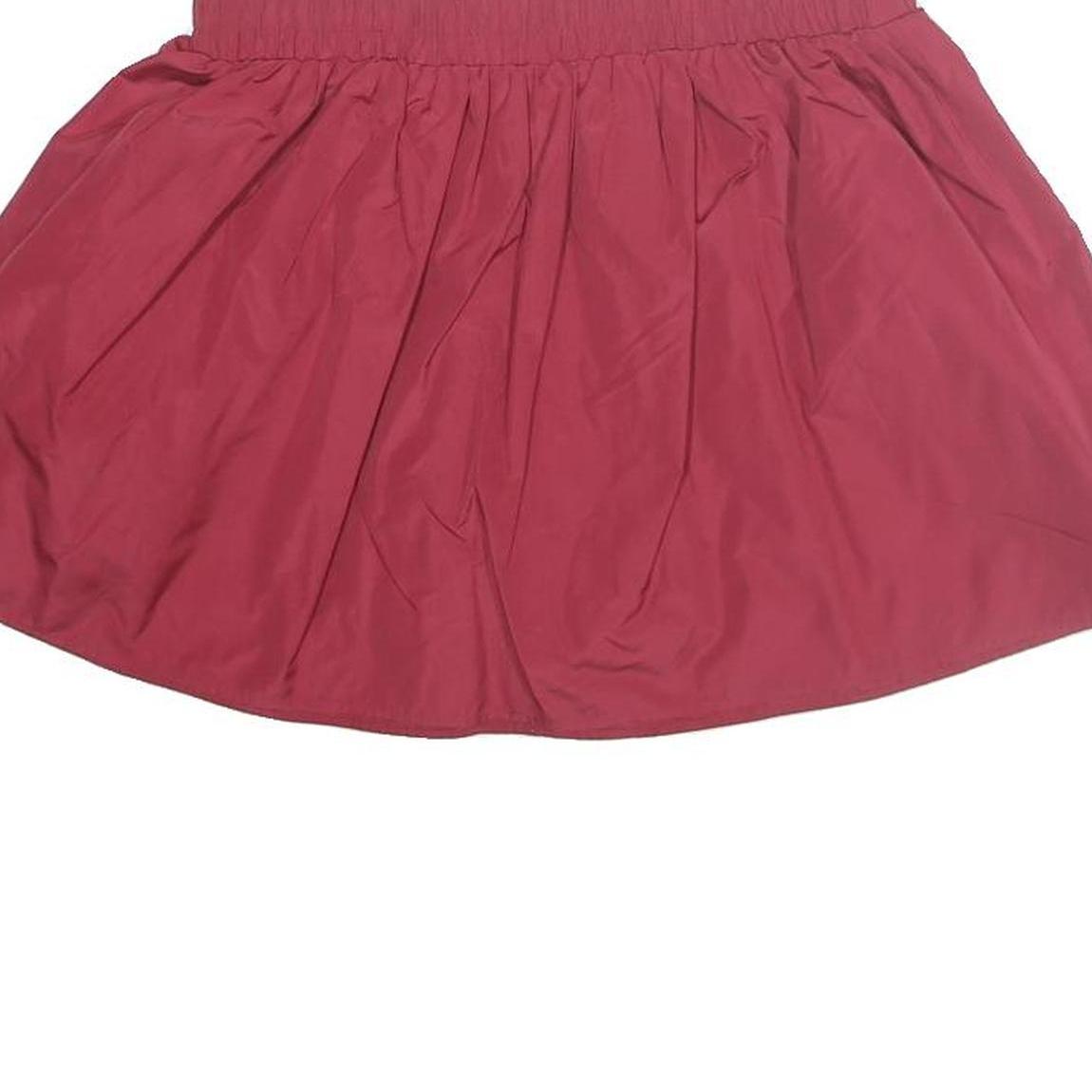 RED VALENTINO Womens Red Swing Mini Polyester Skirt M Lightweight Gathered Waist