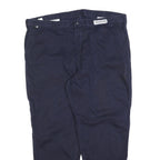 CARHARTT Mens Relaxed Navy Blue Cotton Blend Trousers W46 L32 Workwear Zip