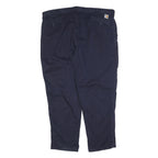 CARHARTT Mens Relaxed Navy Blue Cotton Blend Trousers W46 L32 Workwear Zip