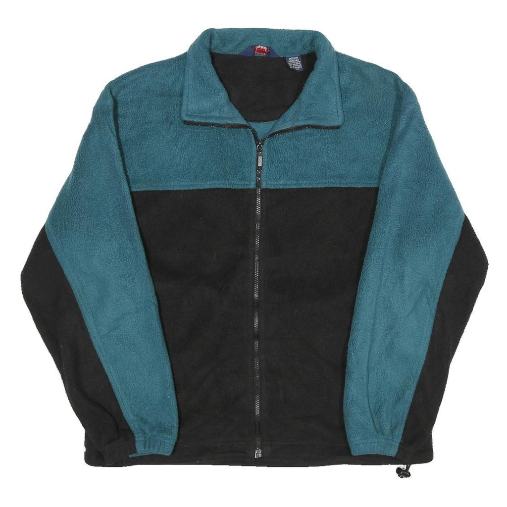 SJB SPORT Mens Blue & Black Zip Polyester Fleece Jacket M Casual Outdoor