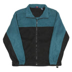 SJB SPORT Mens Blue & Black Zip Polyester Fleece Jacket M Casual Outdoor