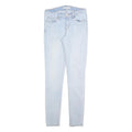 LEVI'S Womens Slim 711 Jeans Light Blue Denim W26 L30 Stretch Zip Closure