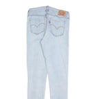 LEVI'S Womens Slim 711 Jeans Light Blue Denim W26 L30 Stretch Zip Closure
