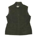 BARBOUR Womens Green L Jacket Polyester Blend Plain Zip Sleeveless Casual