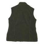 BARBOUR Womens Green L Jacket Polyester Blend Plain Zip Sleeveless Casual