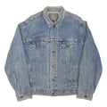 LEVI'S Mens Blue Denim Jacket M Cotton Blend Classic Button Closure Vintage