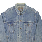 LEVI'S Mens Blue Denim Jacket M Cotton Blend Classic Button Closure Vintage