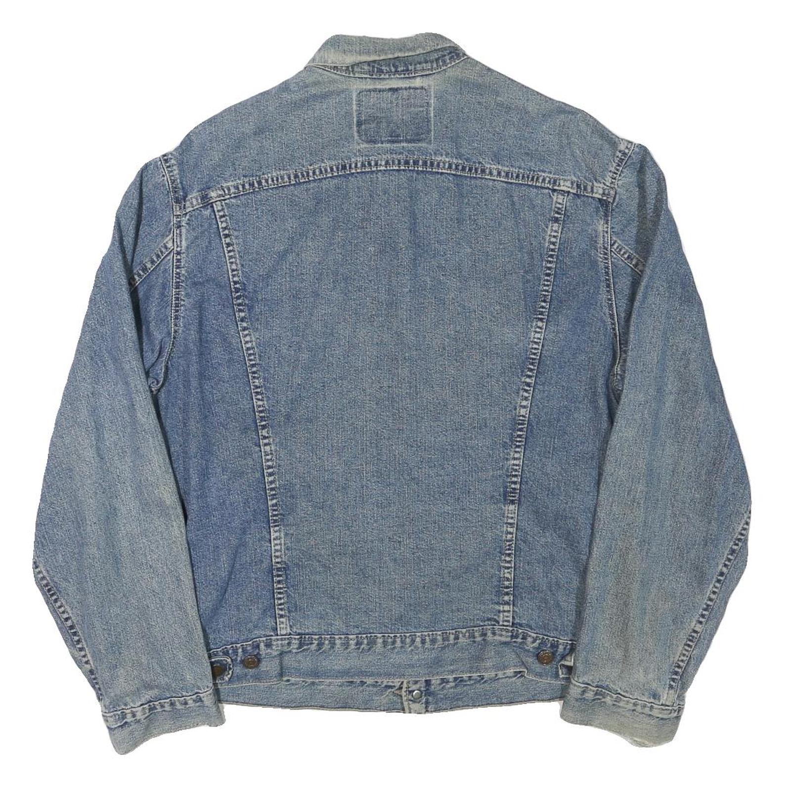 LEVI'S Mens Blue Denim Jacket M Cotton Blend Classic Button Closure Vintage