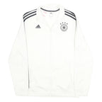 ADIDAS Boys White & Black Football Track Jacket 15-16Y Polyester Zip