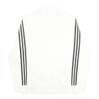 ADIDAS Boys White & Black Football Track Jacket 15-16Y Polyester Zip