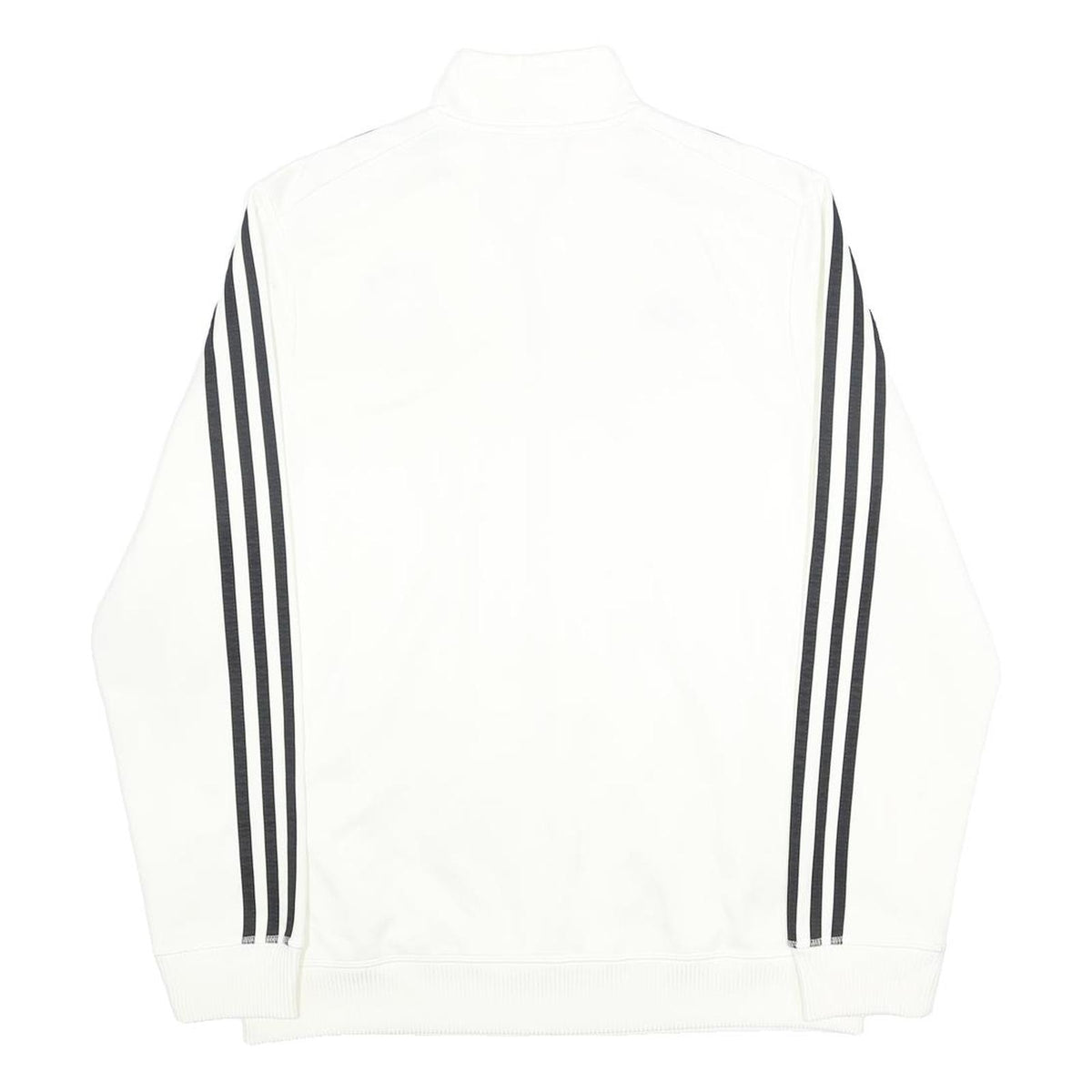 ADIDAS Boys White & Black Football Track Jacket 15-16Y Polyester Zip