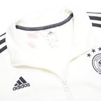 ADIDAS Boys White & Black Football Track Jacket 15-16Y Polyester Zip
