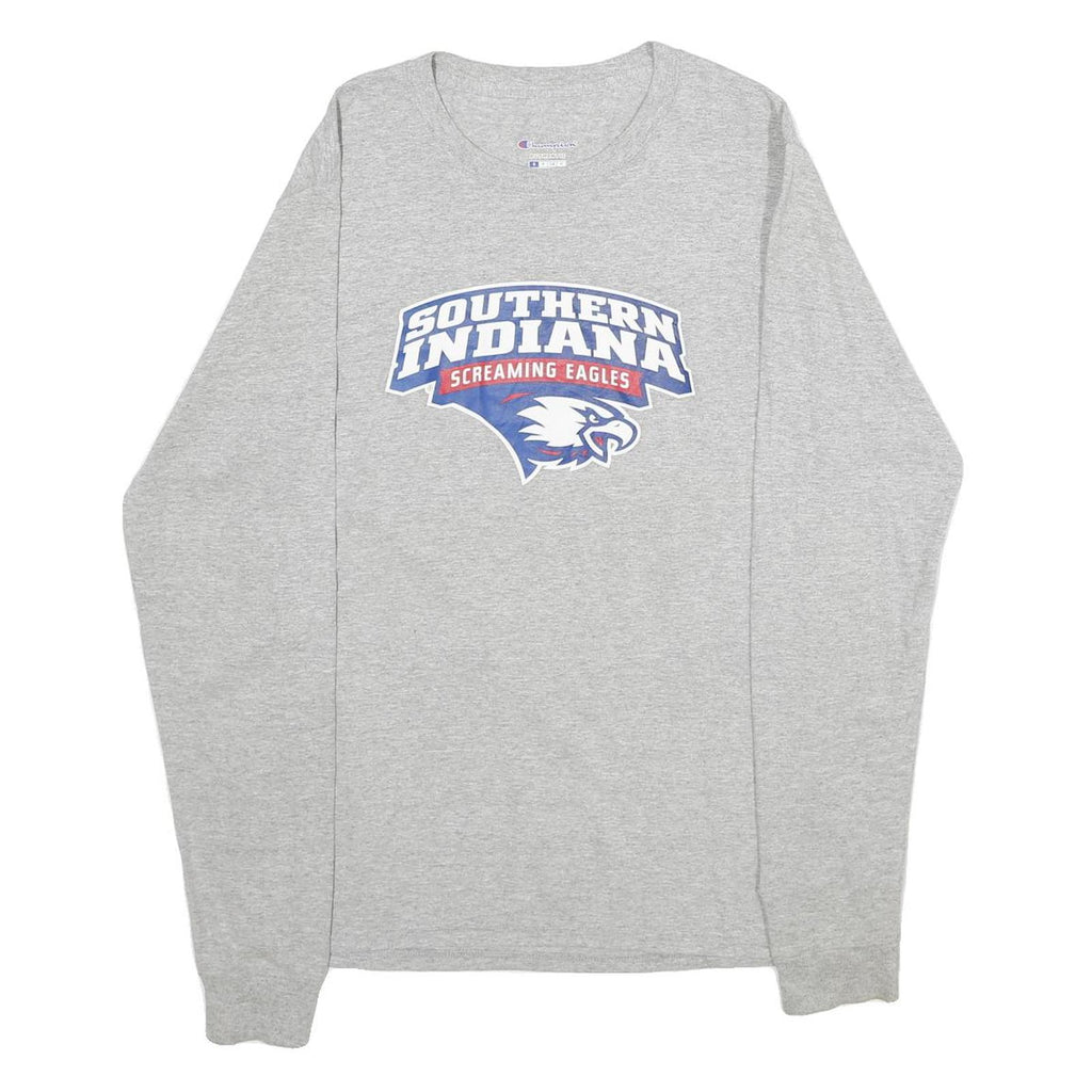 CHAMPION Mens Grey Southern Indiana Screaming Eagles Long Sleeve Crew Neck