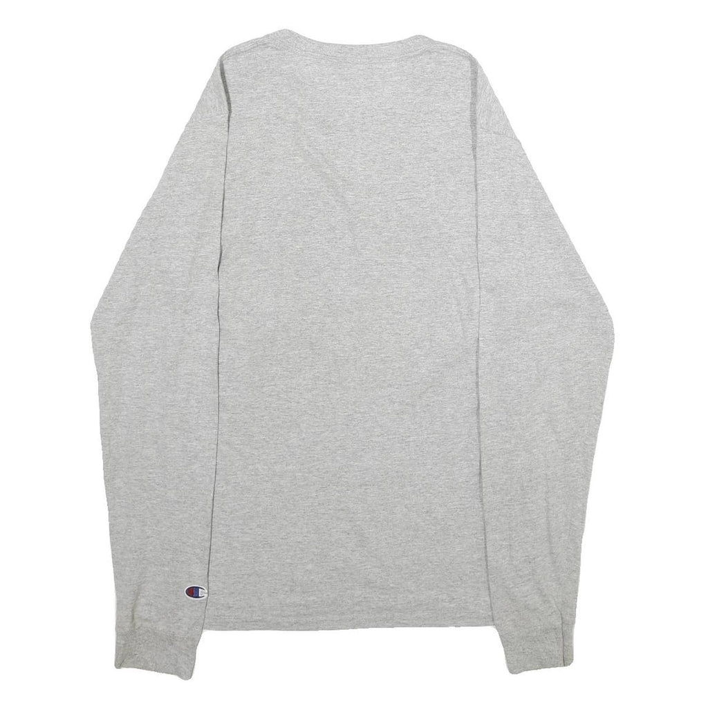 CHAMPION Mens Grey Southern Indiana Screaming Eagles Long Sleeve Crew Neck