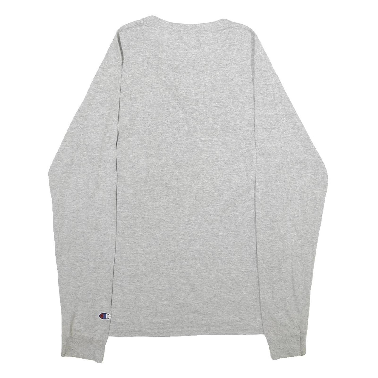 CHAMPION Mens Grey Southern Indiana Screaming Eagles Long Sleeve Crew Neck