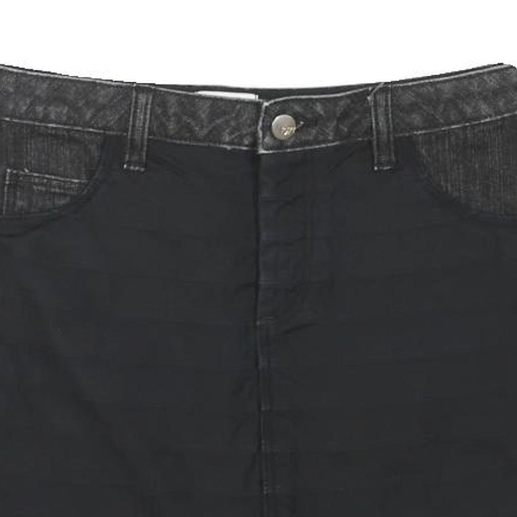 REISS Womens Black Denim Mini Cotton Blend Skirt UK 6 Stylish Casual