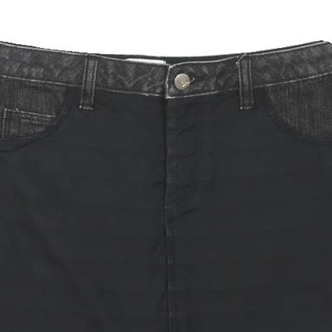 REISS Womens Black Denim Mini Cotton Blend Skirt UK 6 Stylish Casual