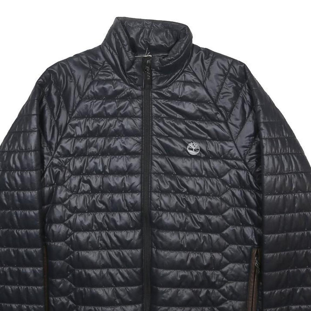 TIMBERLAND Mens Black Nylon Puffer Jacket S Lightweight Zip Up Outdoor