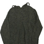 ZARA Womens Green & Black Printed Shirt Long Sleeve Collared M Animal Print