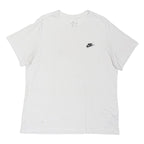 NIKE Mens White T-Shirt XL Short Sleeve Crew Neck Cotton Blend Casual Sportswear