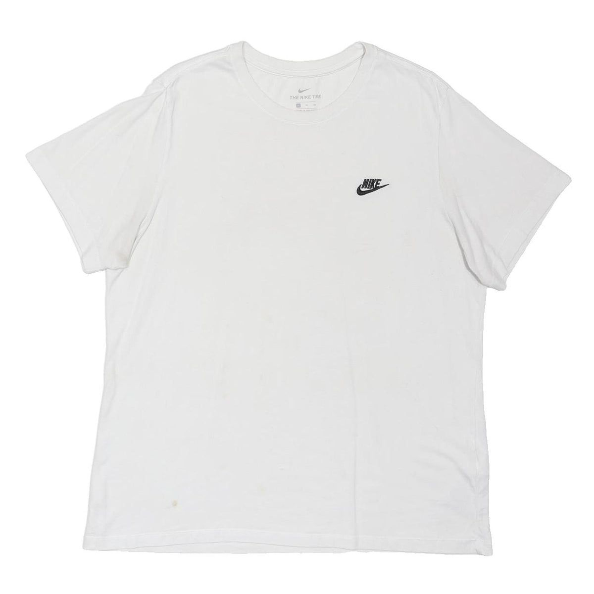 NIKE Mens White T-Shirt XL Short Sleeve Crew Neck Cotton Blend Casual Sportswear