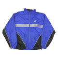 ADIDAS Mens Blue & Black Nylon Zip Jacket L Sportswear Track Windbreaker