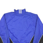 ADIDAS Mens Blue & Black Nylon Zip Jacket L Sportswear Track Windbreaker