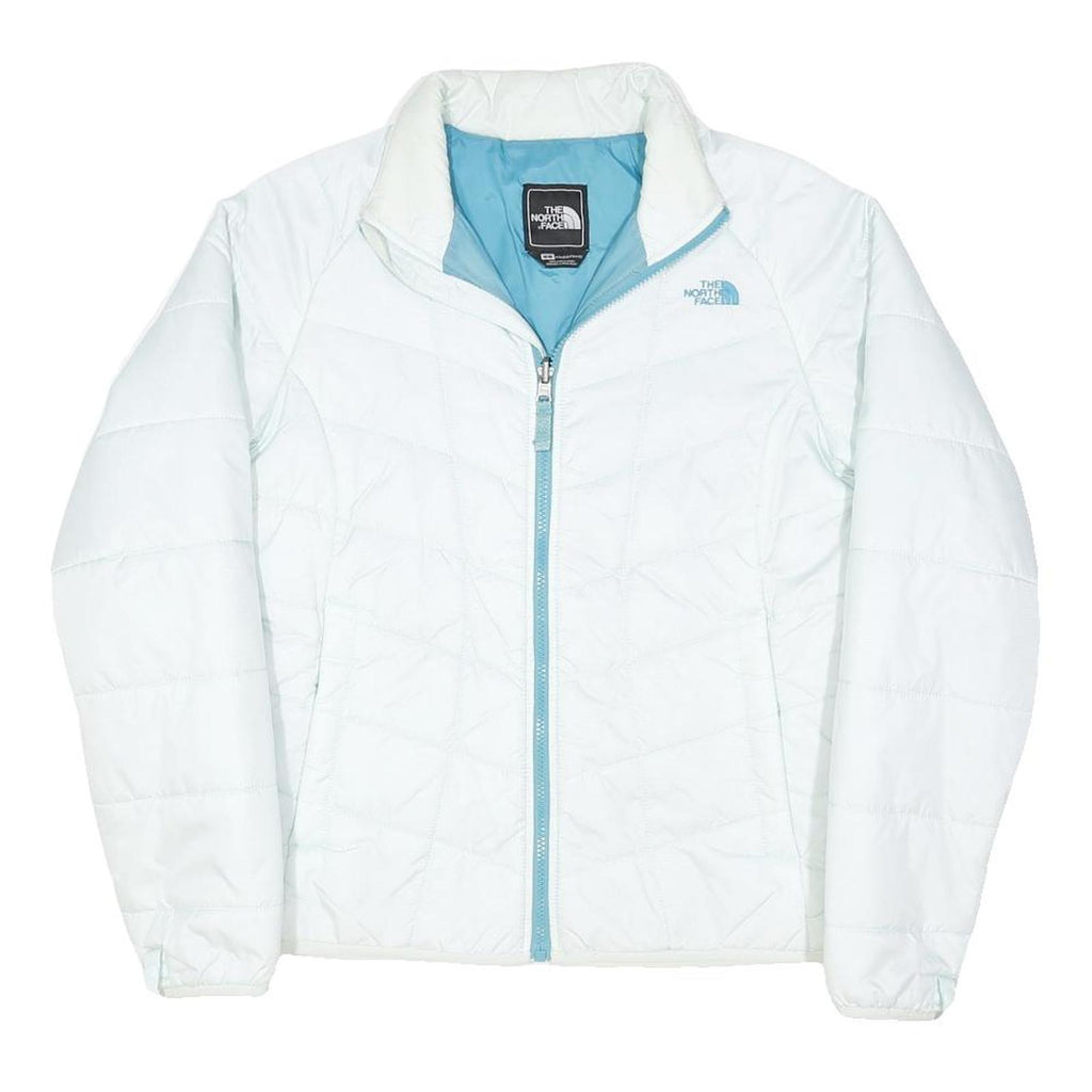 THE NORTH FACE Womens White Zip Jacket M Polyester Blend Outdoor Padded